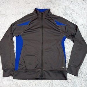 Champion Womens Jacket Windbreaker Gray M Duo Dry Full Zip Athletic‎ Lightweight